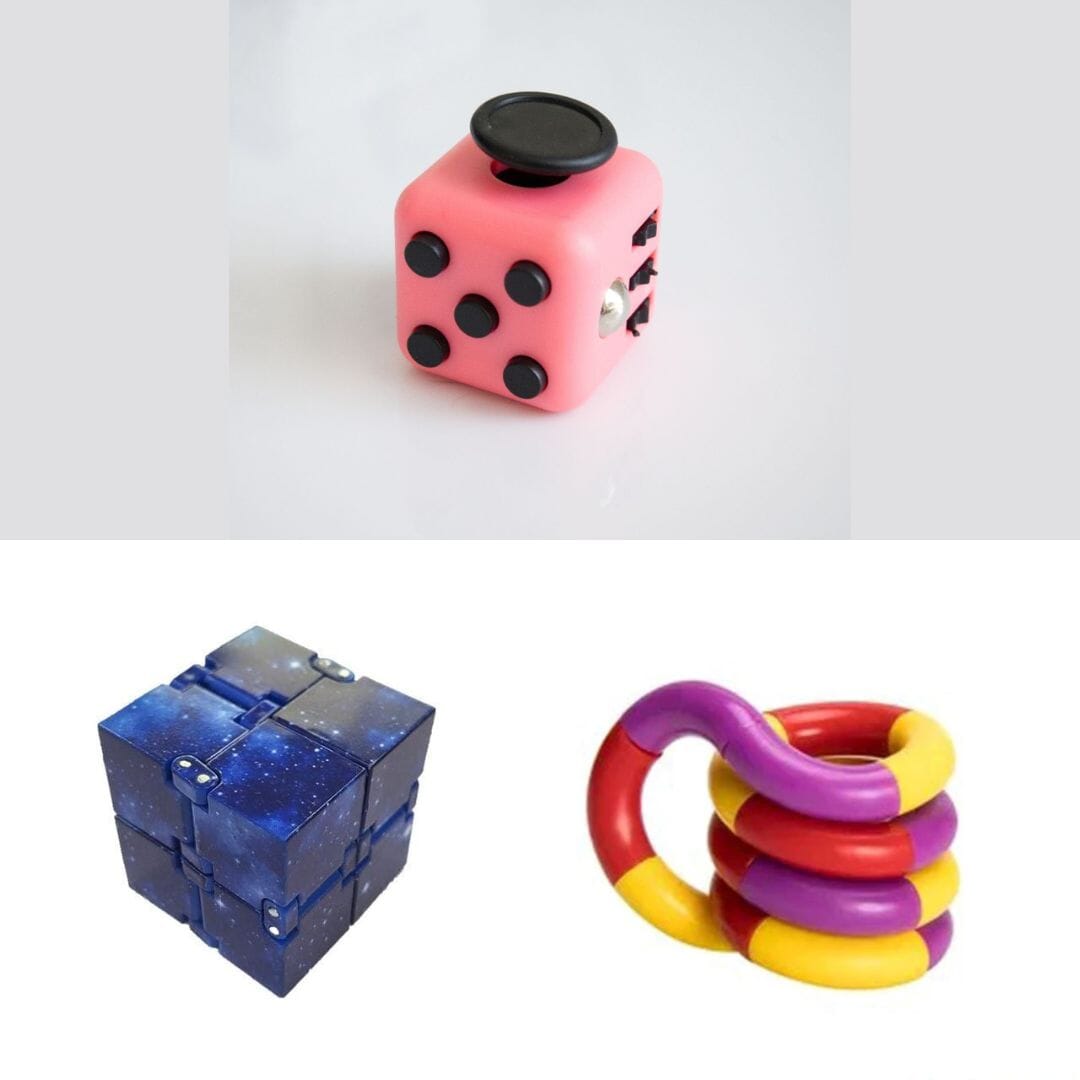 Fidget Bestsellers Bundle (choose your colors) Blush Pink Blue Galaxy Purple red yellow