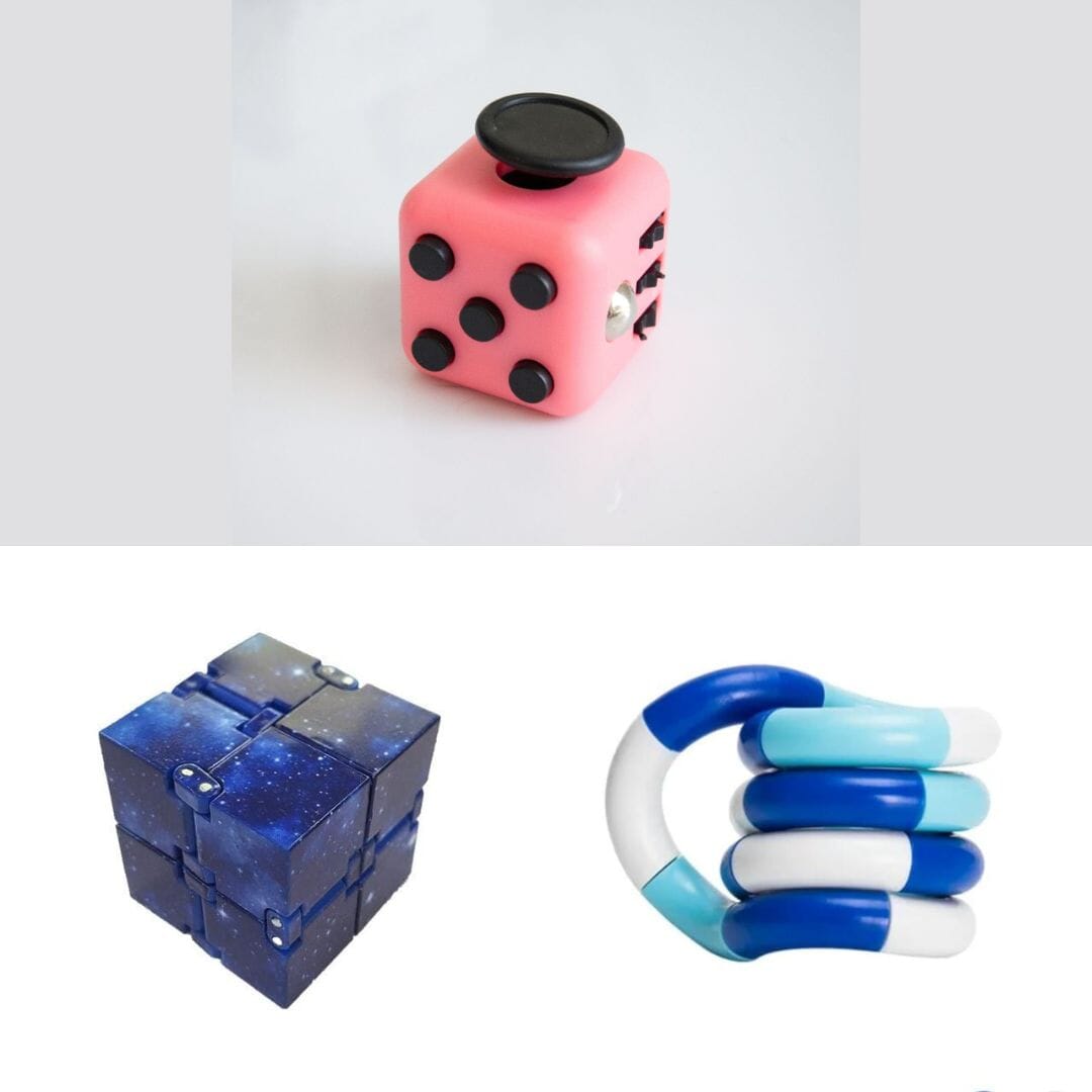 Fidget Bestsellers Bundle (choose your colors) Blush Pink Blue Galaxy Blue white deep blue