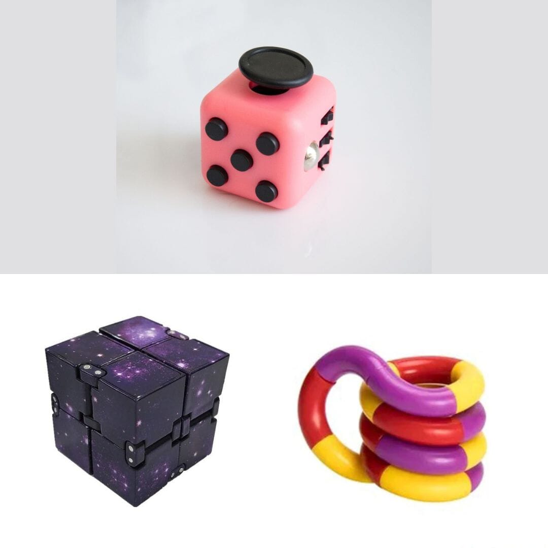 Fidget Bestsellers Bundle (choose your colors) Blush Pink Purple Galaxy Purple red yellow