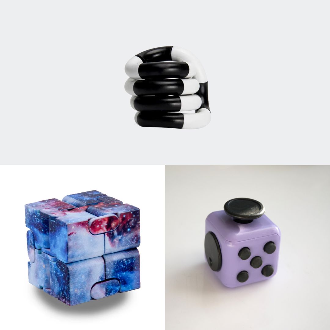 Fidget Bestsellers Bundle (choose your colors) Purple Galaxy Black and white