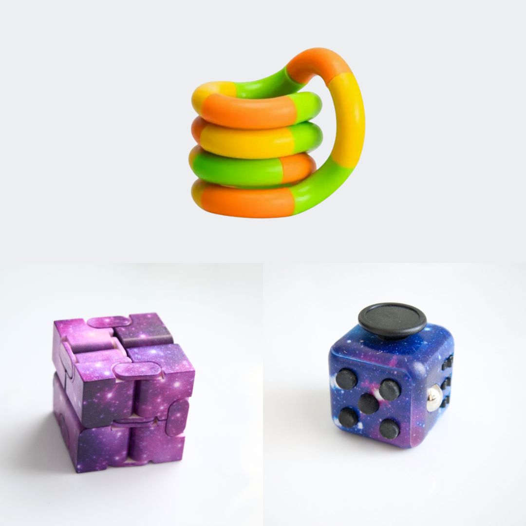 Fidget Bestsellers Bundle (choose your colors) Galaxy Purple Galaxy Green yellow orange