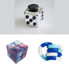 Fidget Bestsellers Bundle (choose your colors) Metallic Silver Galaxy Blue white deep blue