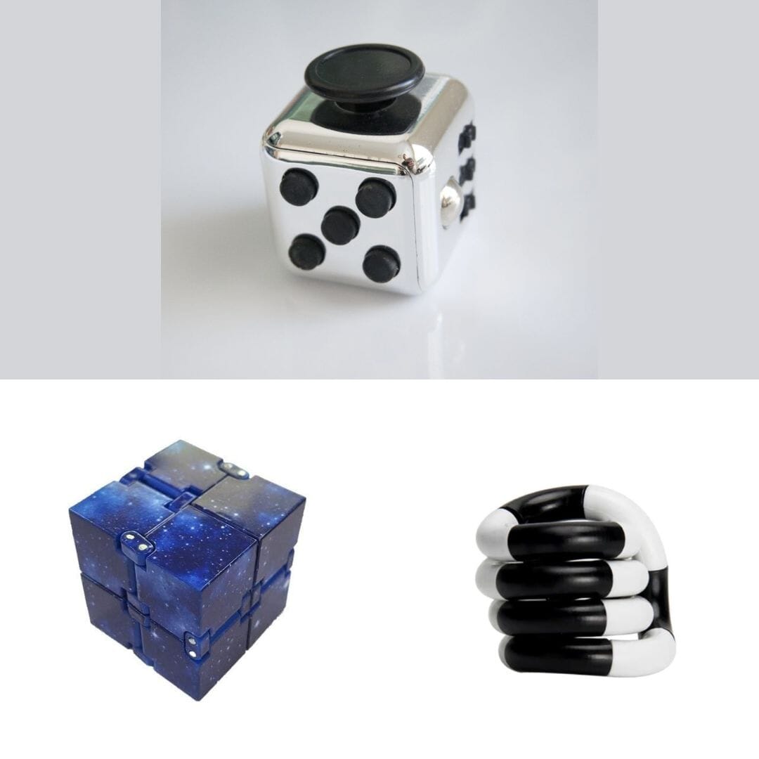 Fidget Bestsellers Bundle (choose your colors) Metallic Silver Blue Galaxy Black and white