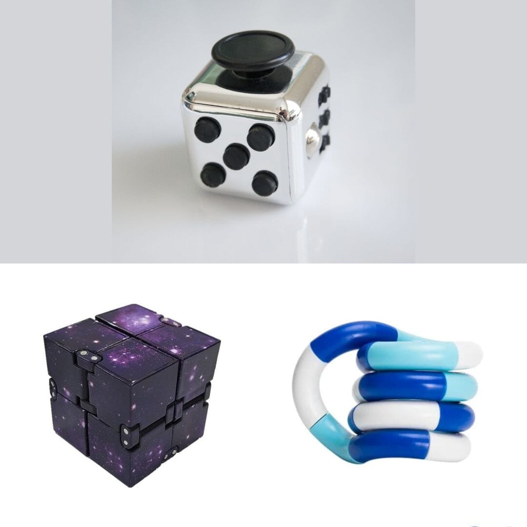 Fidget Bestsellers Bundle (choose your colors) Metallic Silver Purple Galaxy Blue white deep blue