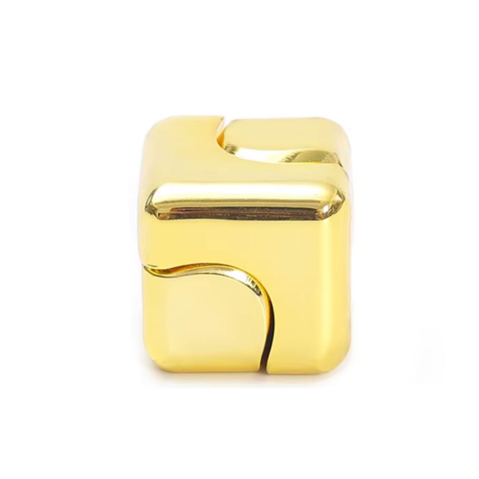Fidget Cube Spinner Gold 