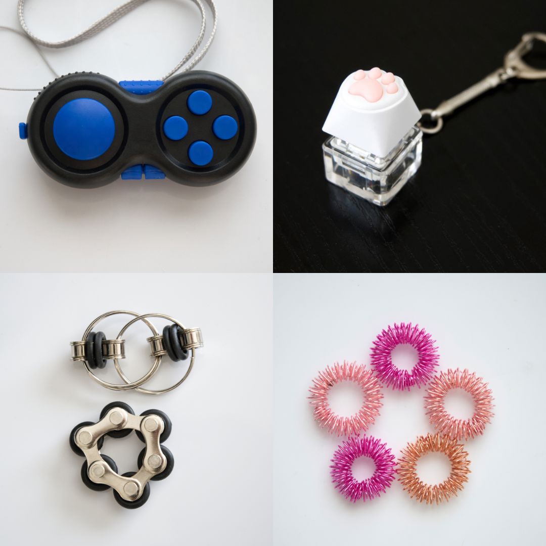 Fidget Toy Favorites Bundle (choose your colors) Black Blue Pink Rose