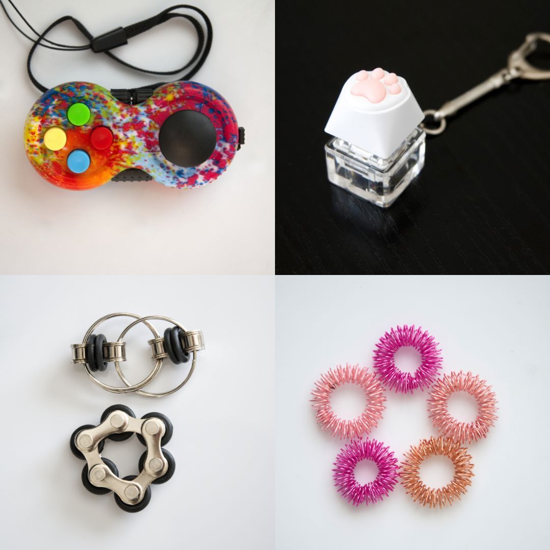 Fidget Toy Favorites Bundle (choose your colors) Black Paint Splatter Pink Rose