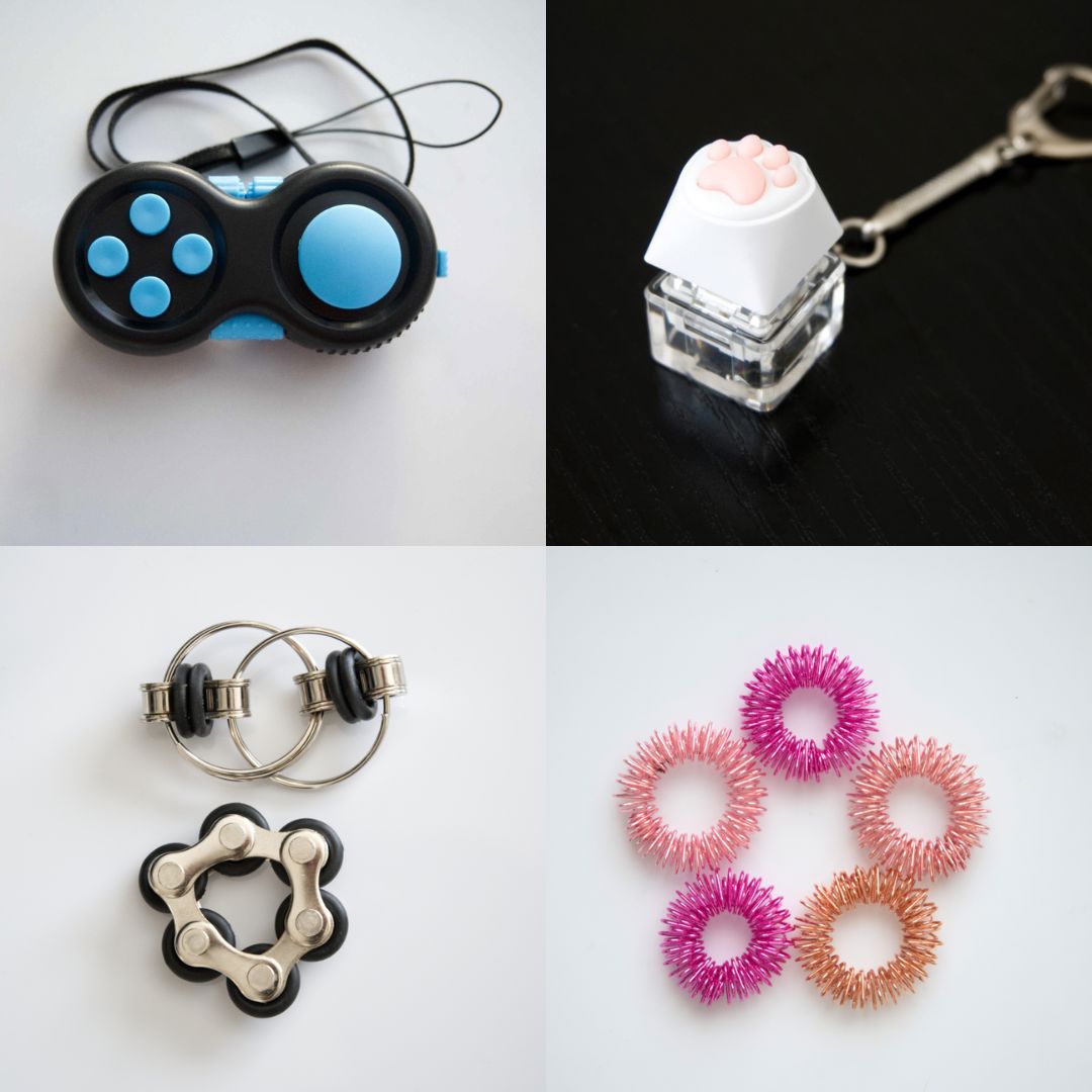 Fidget Toy Favorites Bundle (choose your colors) Black Turquoise Pink Rose