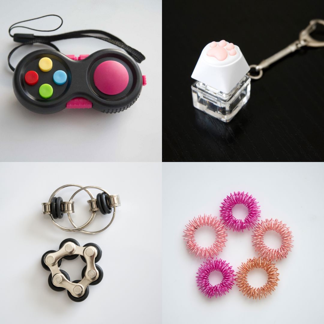 Fidget Toy Favorites Bundle (choose your colors) Black Pink Pink Rose