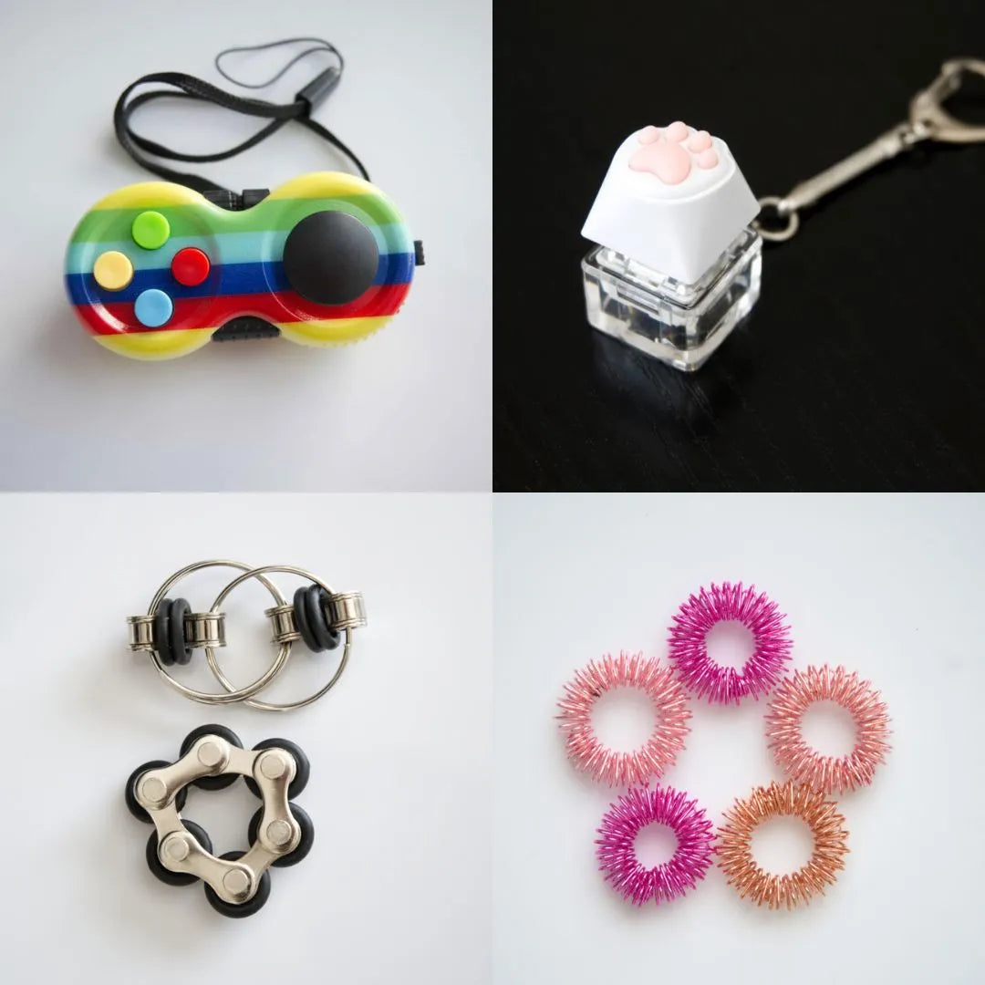 Fidget Toy Favorites Bundle (choose your colors) Black Rainbow Pink Rose