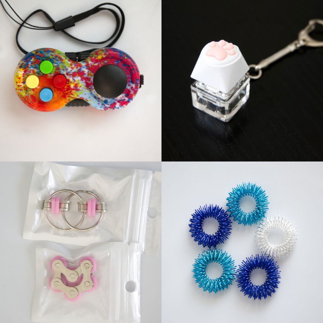 Fidget Toy Favorites Bundle (choose your colors) Pink Paint Splatter Blue Ocean