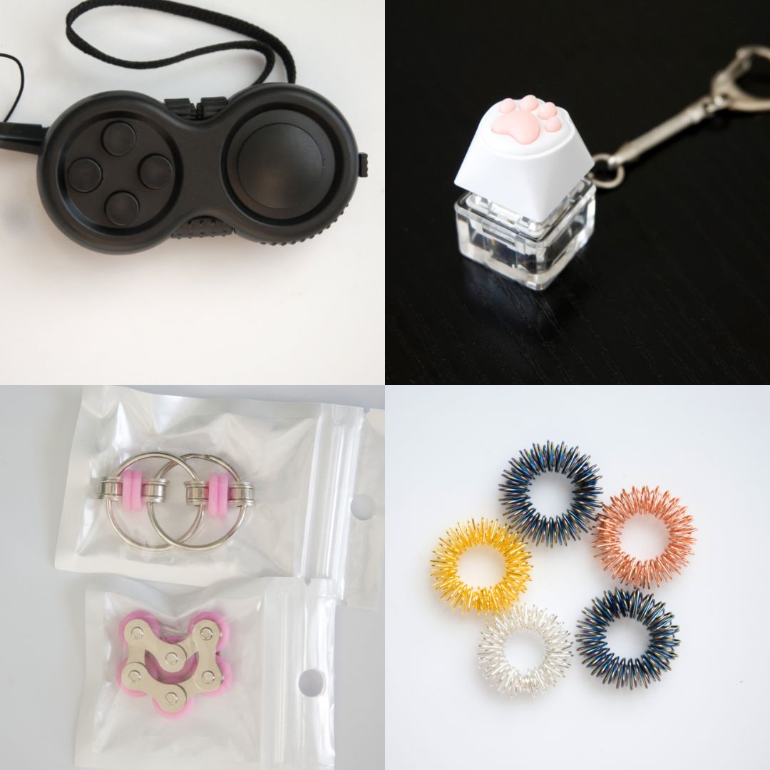 Fidget Toy Favorites Bundle (choose your colors) Pink All Black Golden Rainbow
