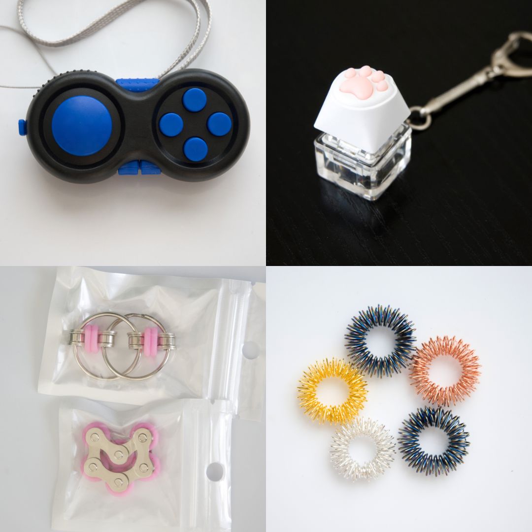 Fidget Toy Favorites Bundle (choose your colors) Pink Blue Golden Rainbow
