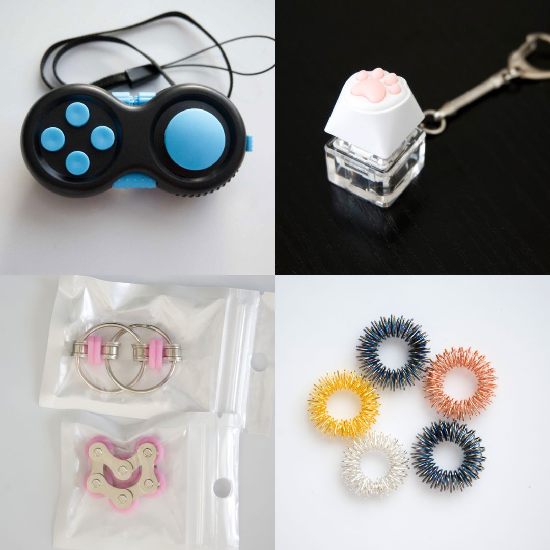 Fidget Toy Favorites Bundle (choose your colors) Pink Turquoise Golden Rainbow