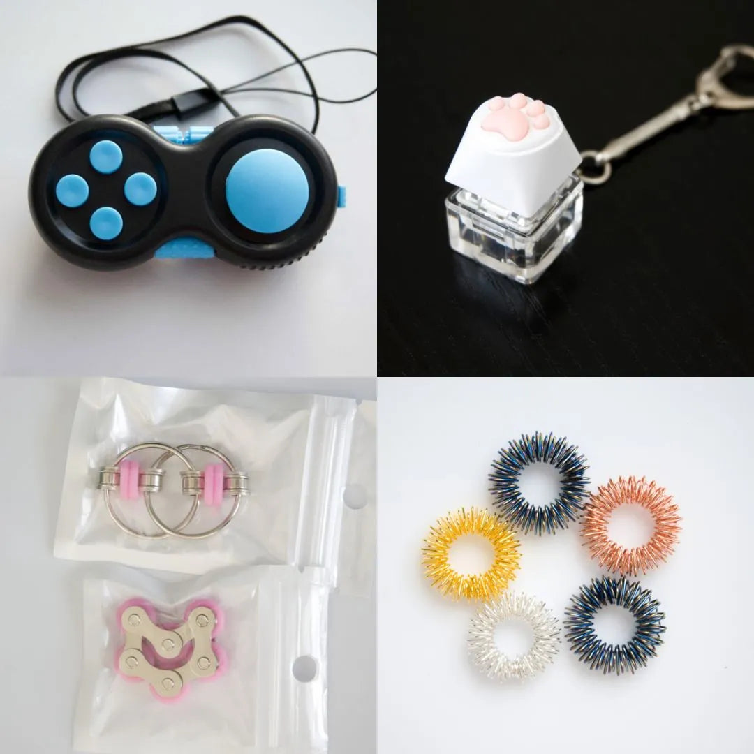 Fidget Toy Favorites Bundle (choose your colors) Pink Turquoise Golden Rainbow