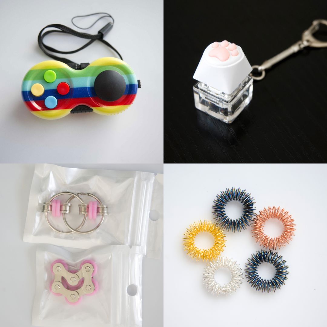 Fidget Toy Favorites Bundle (choose your colors) Pink Rainbow Golden Rainbow