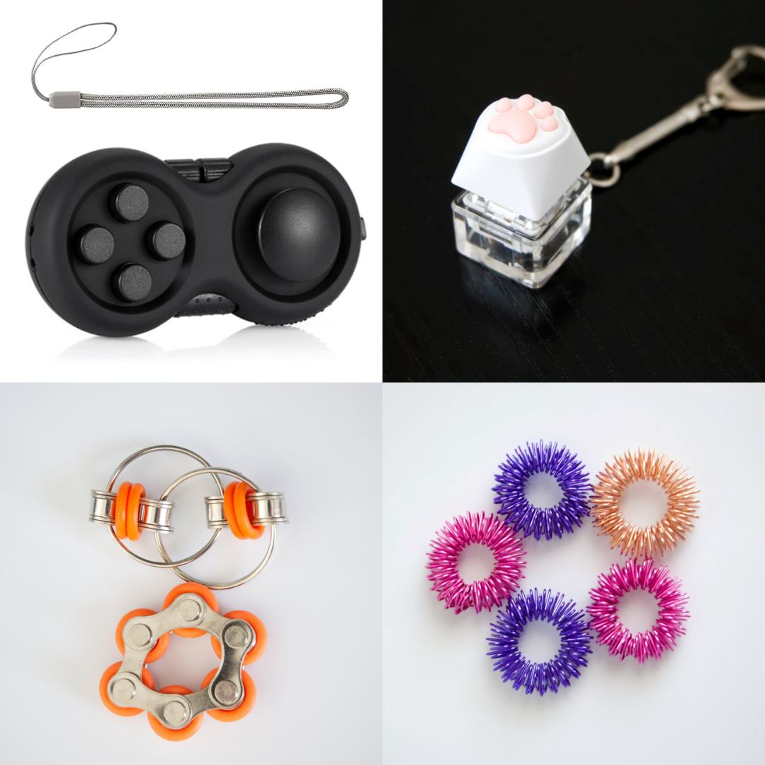 Fidget Toy Favorites Bundle (choose your colors) Orange All Black Purple Rose