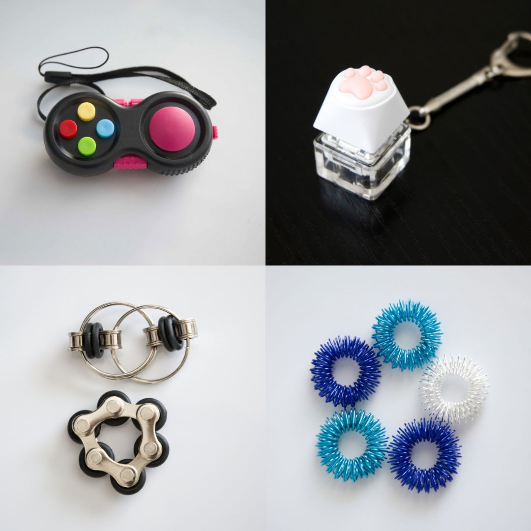 Fidget Toy Favorites Bundle (choose your colors) Black Pink Blue Ocean