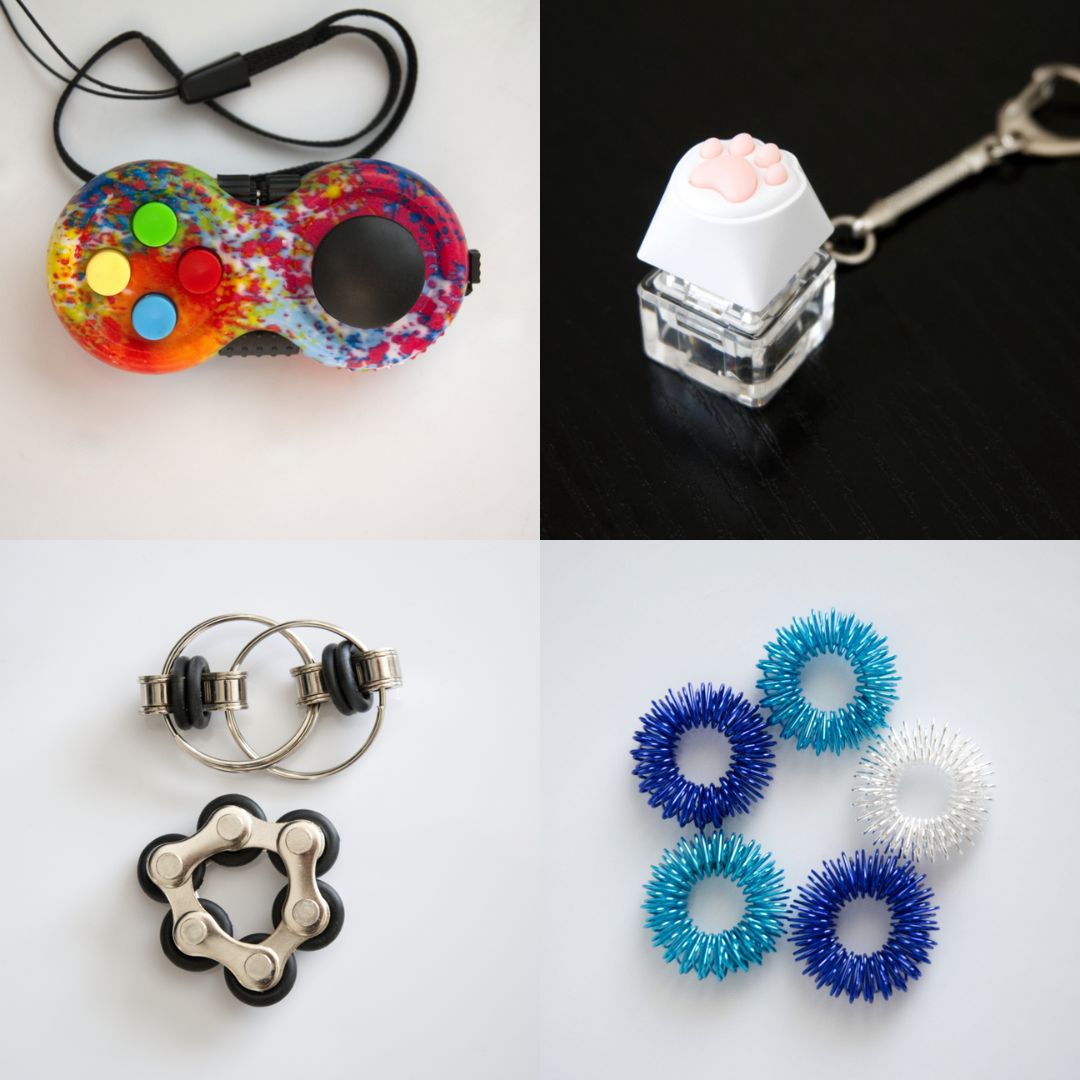 Fidget Toy Favorites Bundle (choose your colors) Black Paint Splatter Blue Ocean