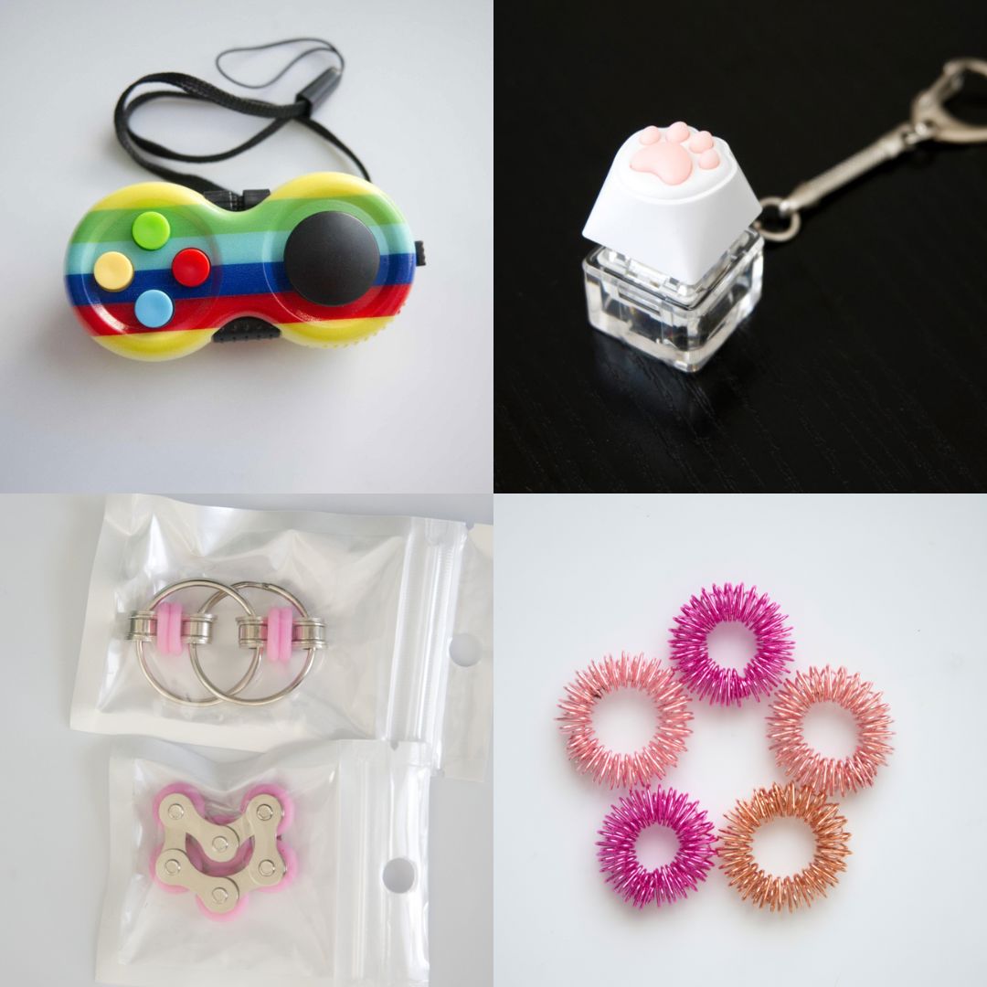 Fidget Toy Favorites Bundle (choose your colors) Pink Rainbow Pink Rose