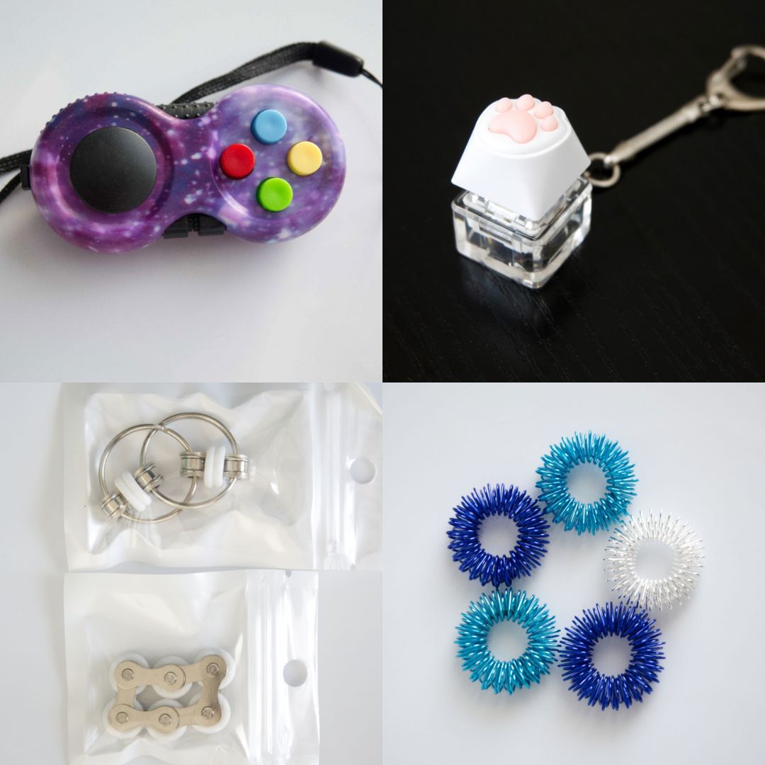 Fidget Toy Favorites Bundle (choose your colors) White Galaxy Blue Ocean