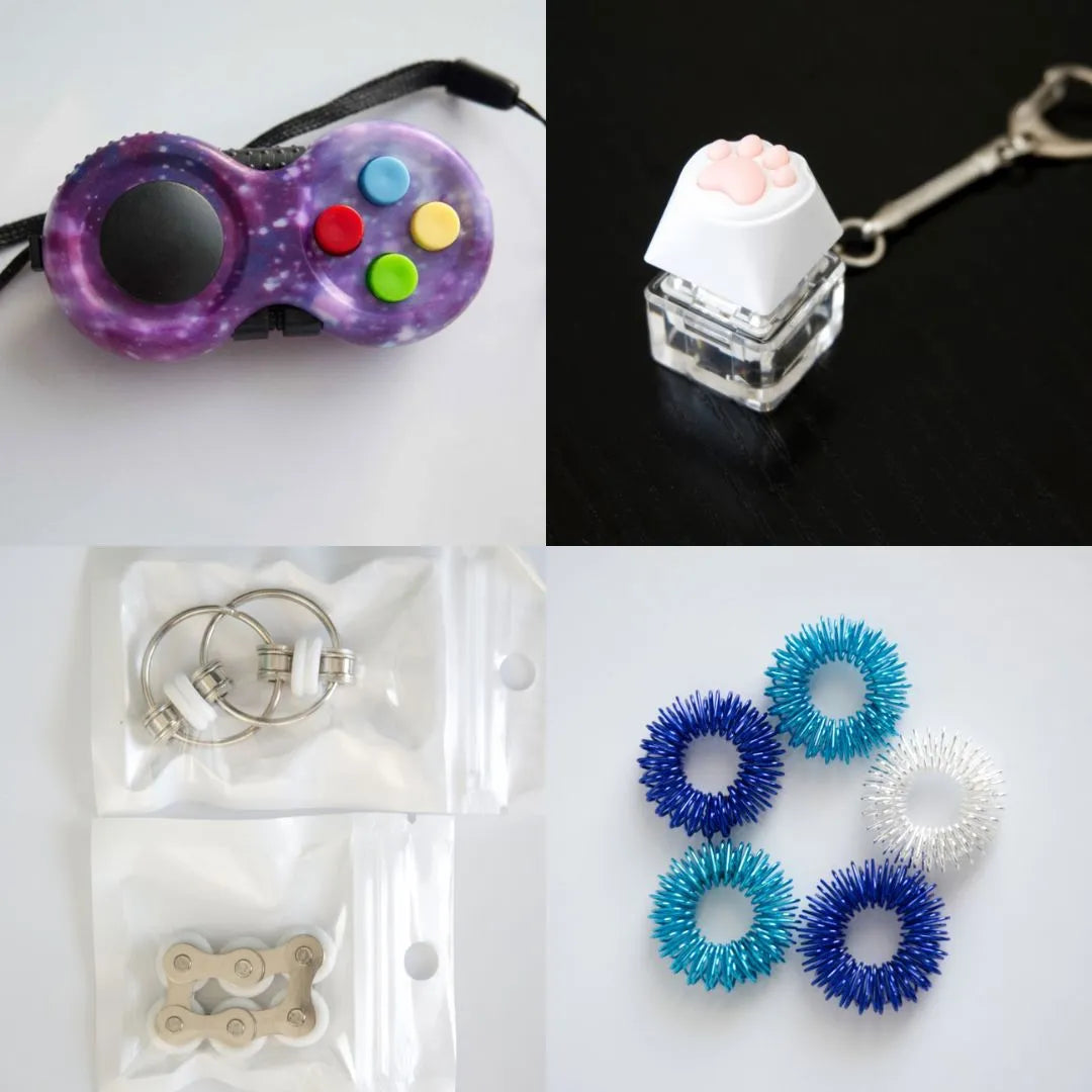 Fidget Toy Favorites Bundle (choose your colors) White Galaxy Blue Ocean