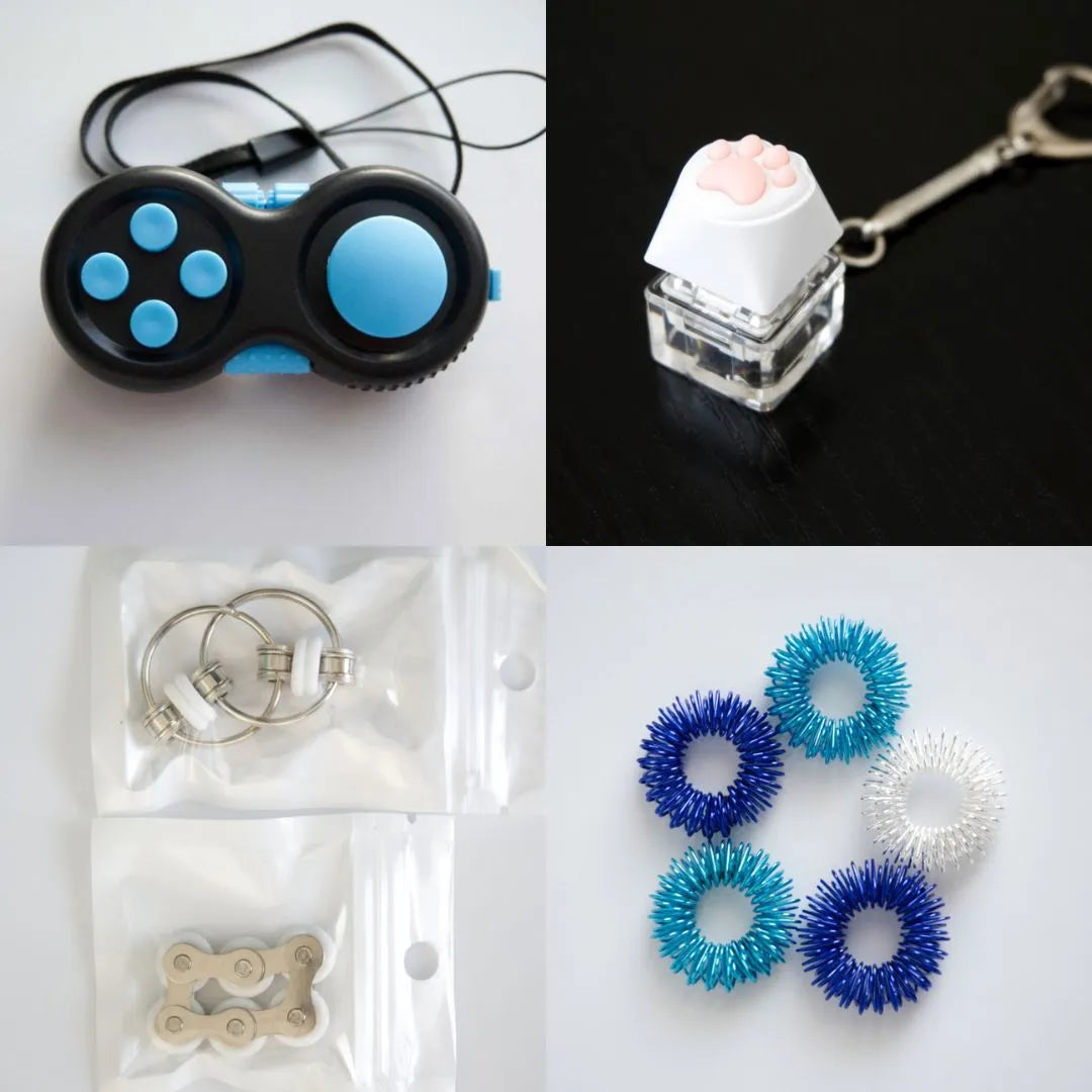 Fidget Toy Favorites Bundle (choose your colors) White Turquoise Blue Ocean