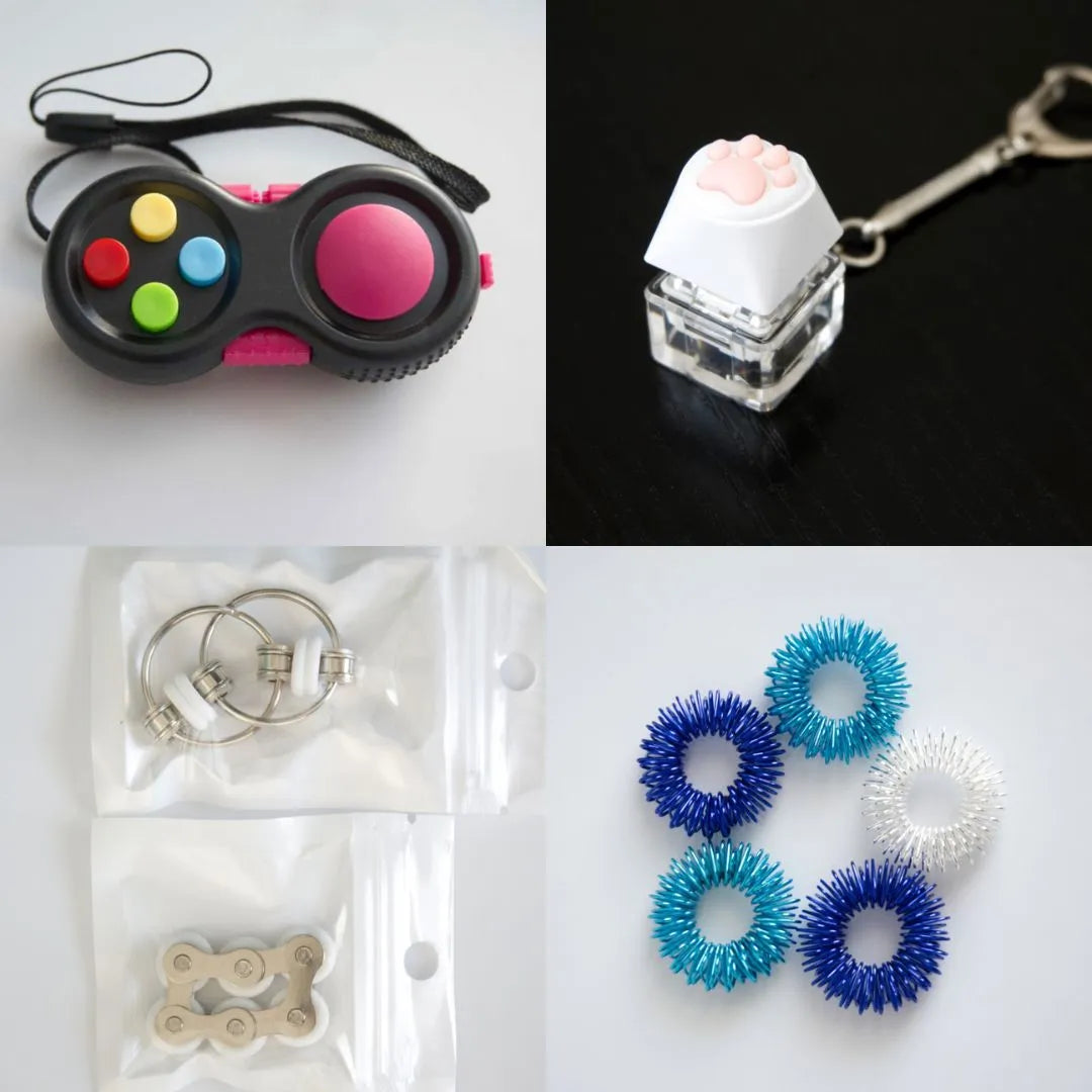 Fidget Toy Favorites Bundle (choose your colors) White Pink Blue Ocean