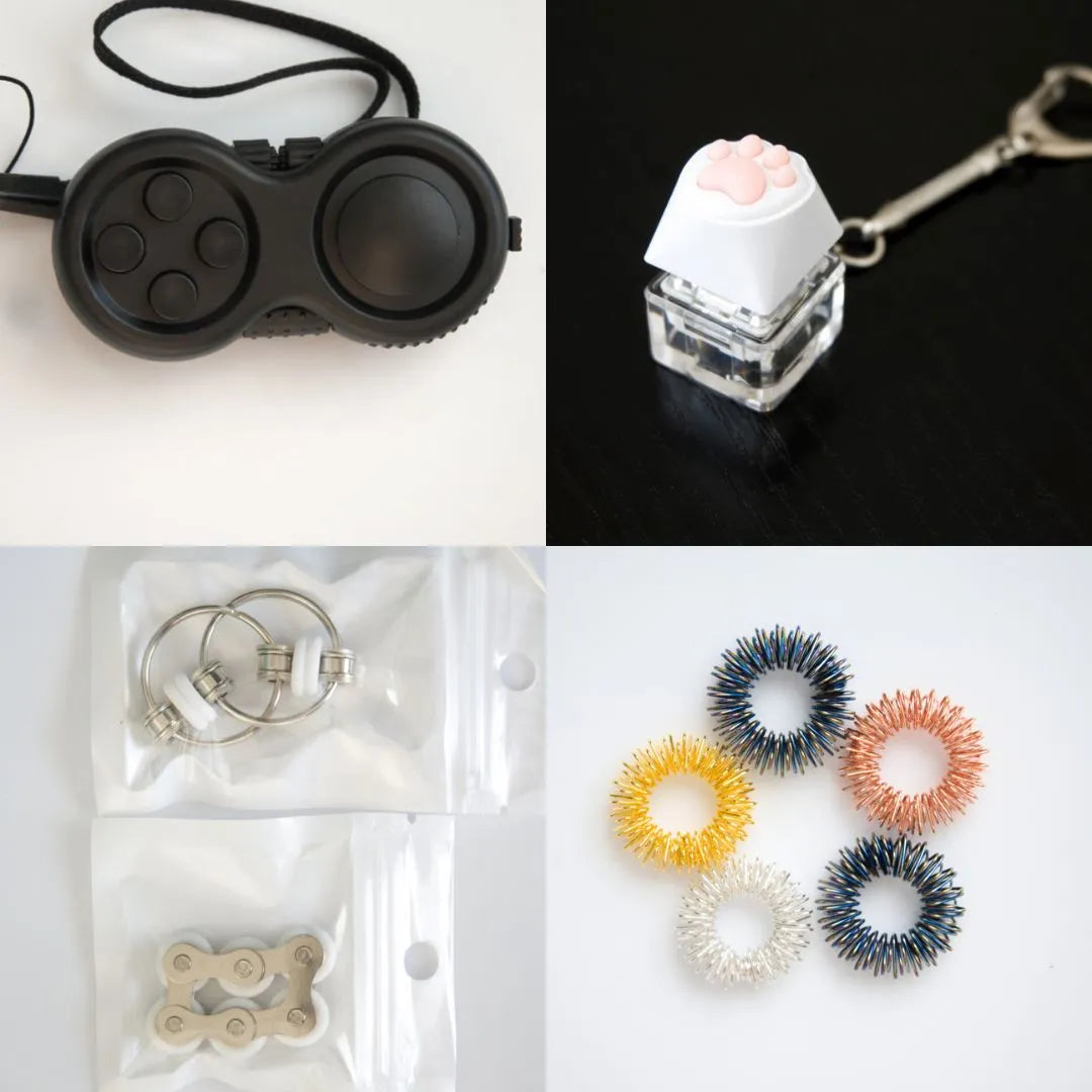Fidget Toy Favorites Bundle (choose your colors) White All Black Golden Rainbow
