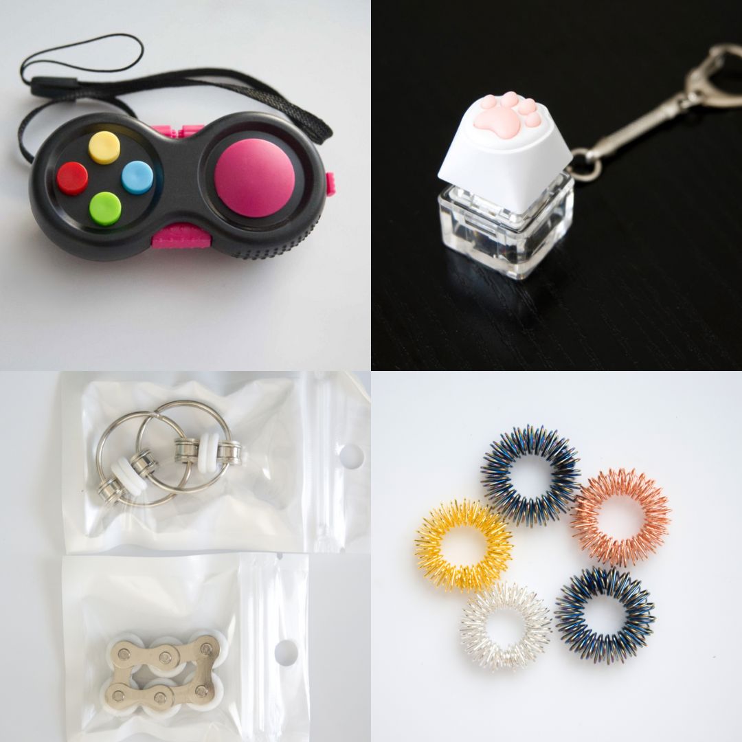 Fidget Toy Favorites Bundle (choose your colors) White Pink Golden Rainbow