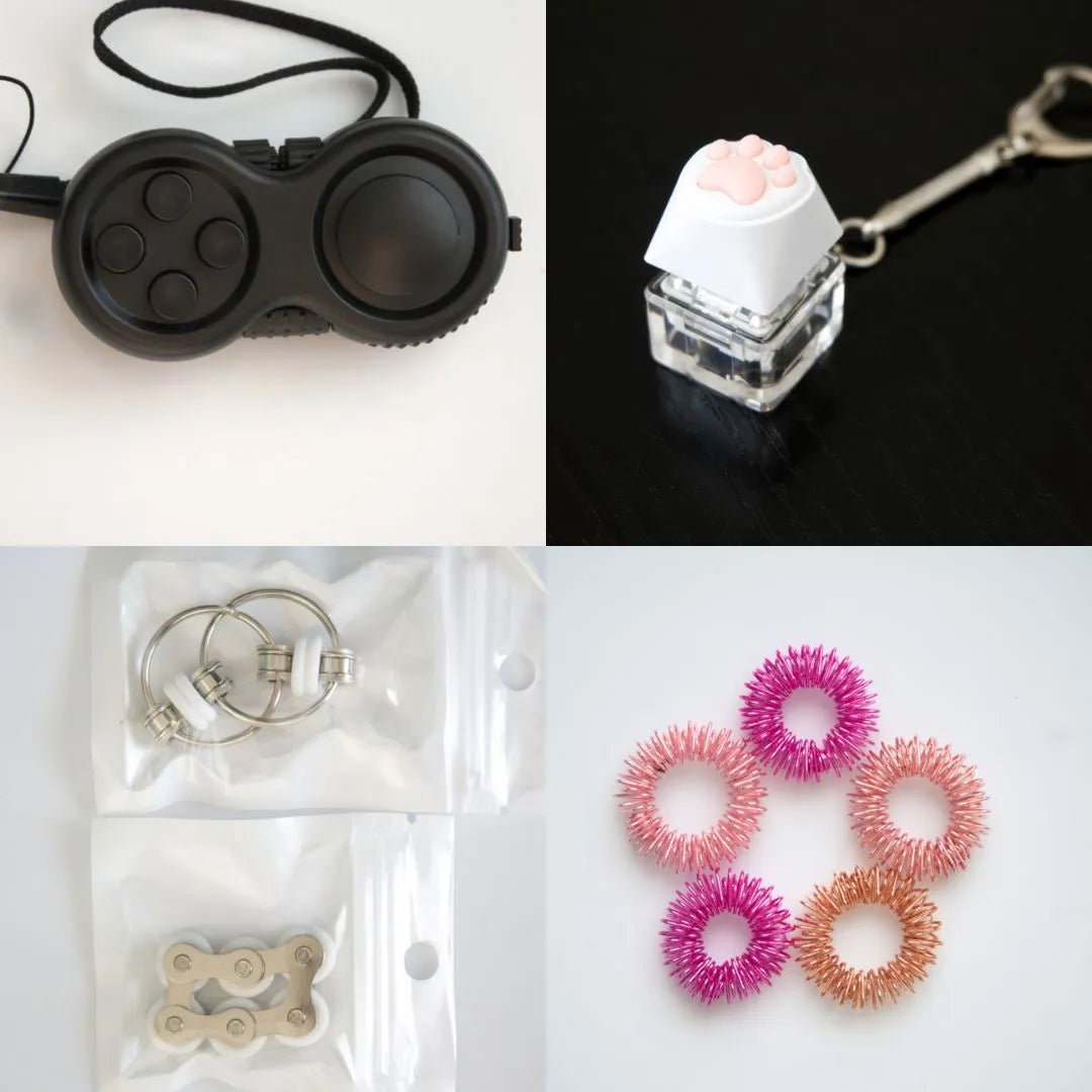 Fidget Toy Favorites Bundle (choose your colors) White All Black Pink Rose