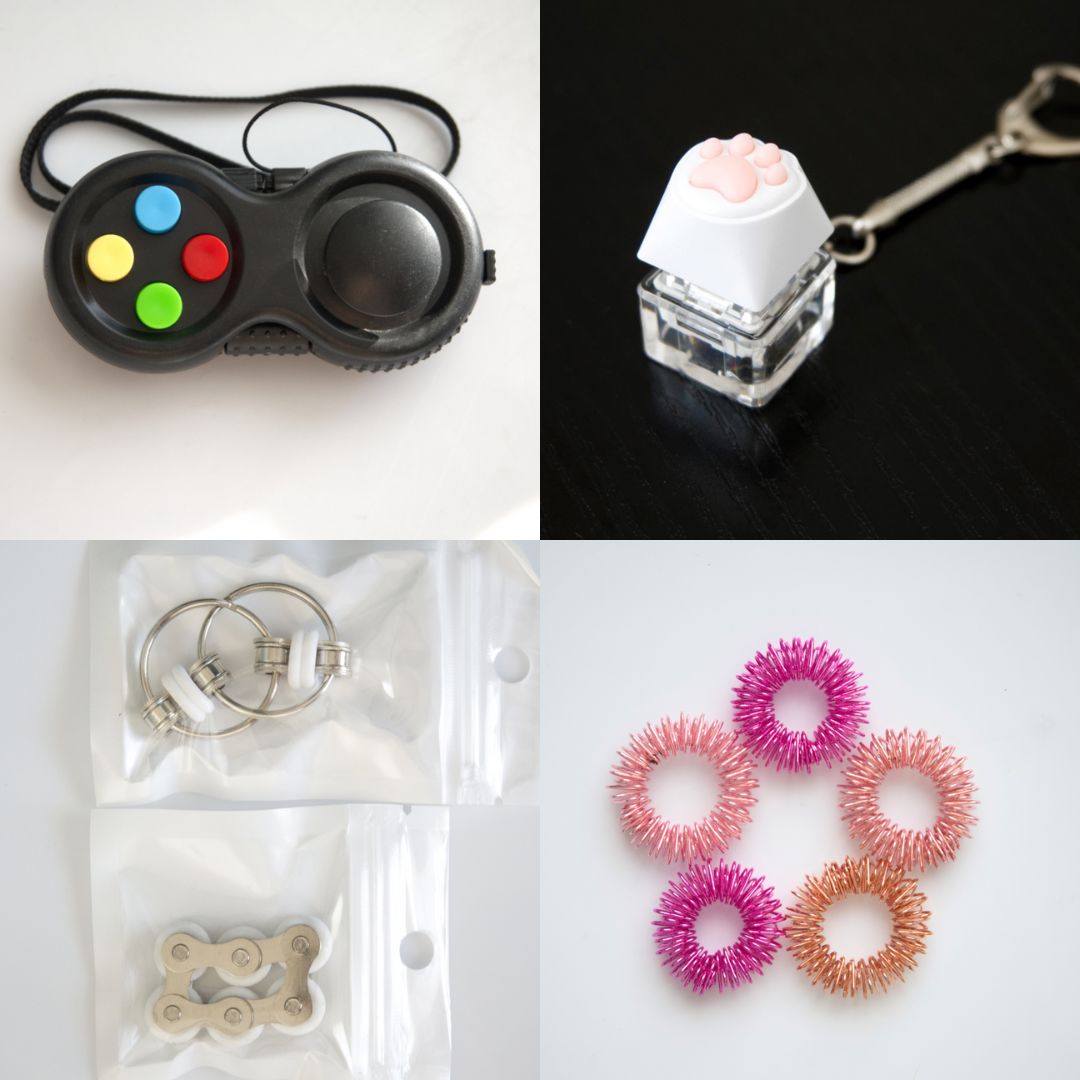 Fidget Toy Favorites Bundle (choose your colors) White Classic Pink Rose