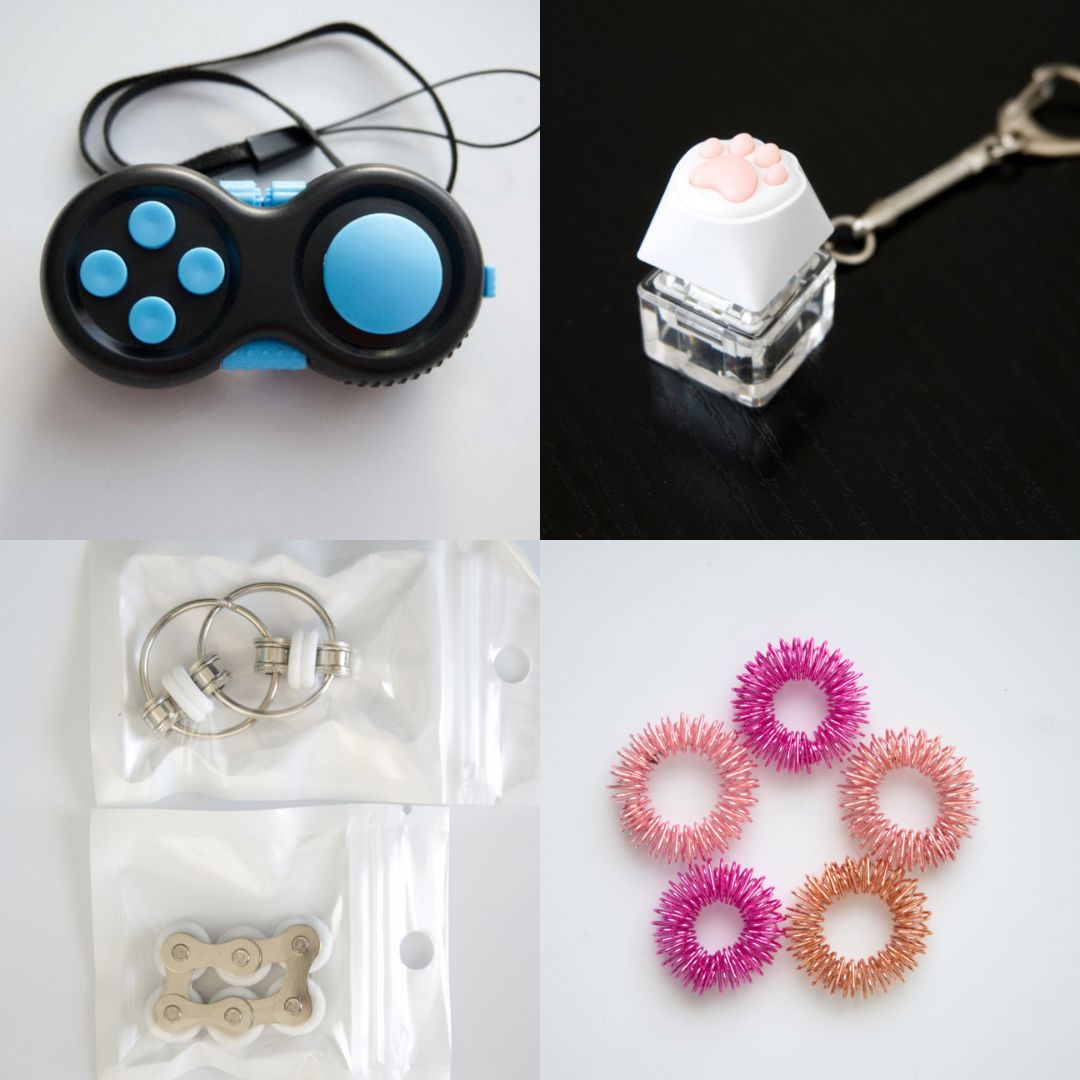 Fidget Toy Favorites Bundle (choose your colors) White Turquoise Pink Rose