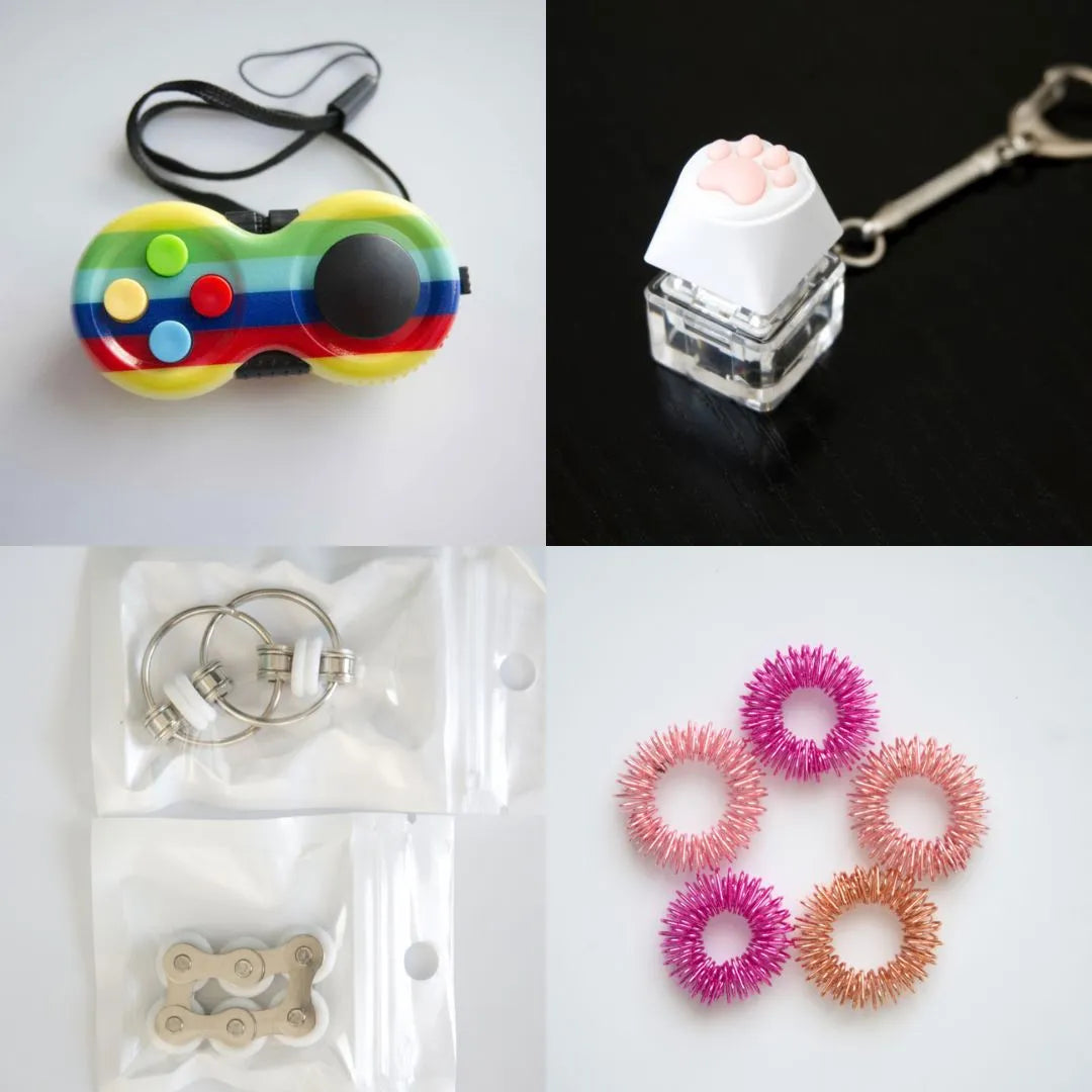 Fidget Toy Favorites Bundle (choose your colors) White Rainbow Pink Rose