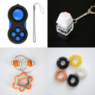 Fidget Toy Favorites Bundle (choose your colors) Orange Blue Metallic