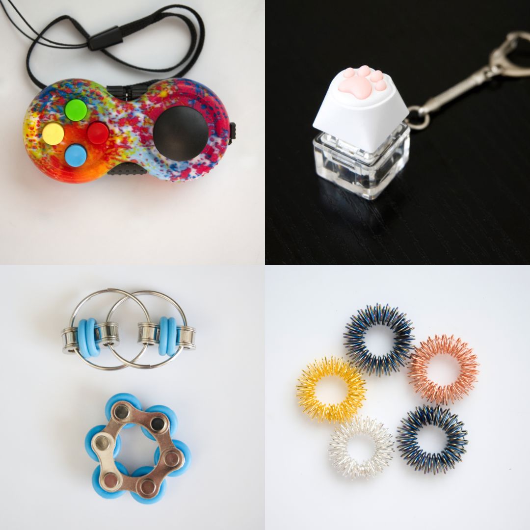 Fidget Toy Favorites Bundle (choose your colors) Turquoise Paint Splatter Golden Rainbow