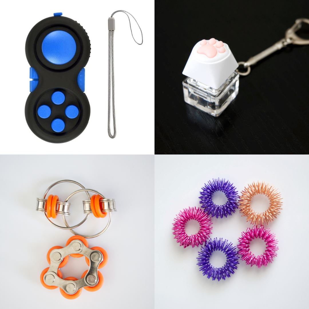 Fidget Toy Favorites Bundle (choose your colors) Orange Blue Purple Rose