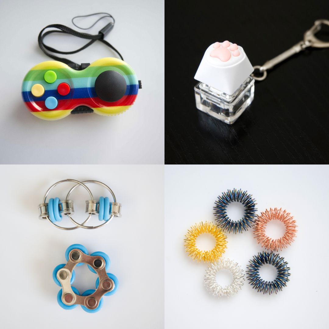 Fidget Toy Favorites Bundle (choose your colors) Turquoise Rainbow Golden Rainbow
