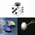 Rainbow Fidget Spinner + 2 Fidgets Bundle Uchiwa Fan Metallic Silver 