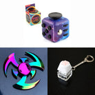 Rainbow Fidget Spinner + 2 Fidgets Bundle Shuriken Galaxy 