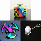 Rainbow Fidget Spinner + 2 Fidgets Bundle Shuriken Rainbow 