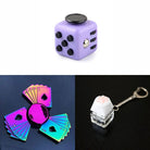 Rainbow Fidget Spinner + 2 Fidgets Bundle (choose your colors) Playing Cards Purple 