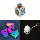 Rainbow Fidget Spinner + 2 Fidgets Bundle (choose your colors) Playing Cards Paint Pour 