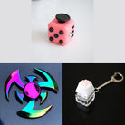 Rainbow Fidget Spinner + 2 Fidgets Bundle (choose your colors) Shuriken Blush Pink 