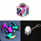 Rainbow Fidget Spinner + 2 Fidgets Bundle (choose your colors) Shuriken 80’s Retro 