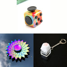 Rainbow Fidget Spinner + 2 Fidgets Bundle (choose your colors) Sun Watercolor 