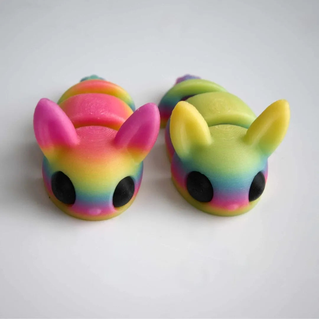 Rainbow Flexi-Bunnies Fidget by The Midori House 