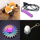 Fox Plush With Chewelry + Fidgets Bundle Purple Sun 