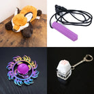 Fox Plush With Chewelry + Fidgets Bundle Purple Fire 