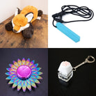Fox Plush With Chewelry + Fidgets Bundle Blue Sun 